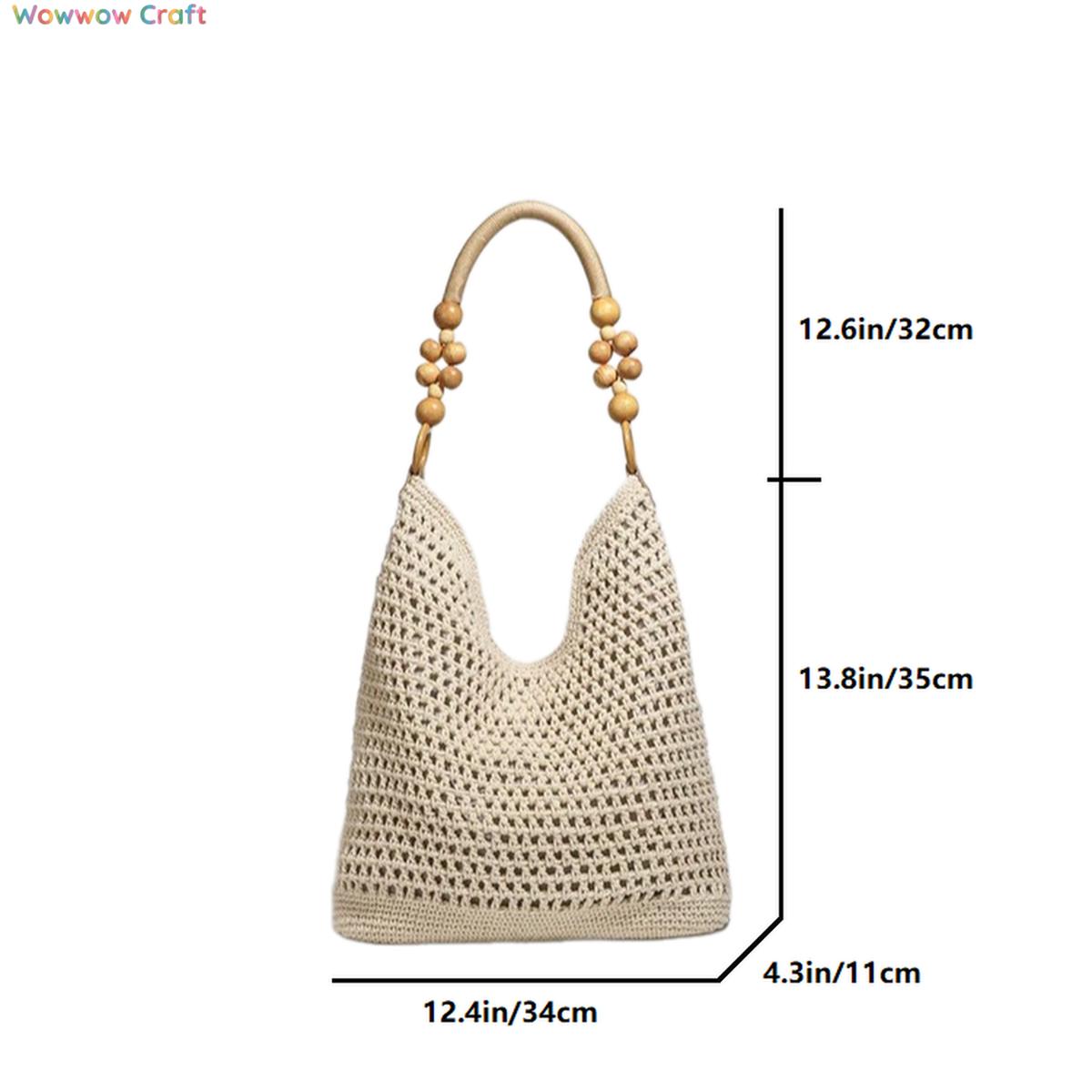 Shoulder Bags,Totes,Crochet Bags,Handmade crochet handbag with unique shoulder straps - Beach bag for seaside holiday